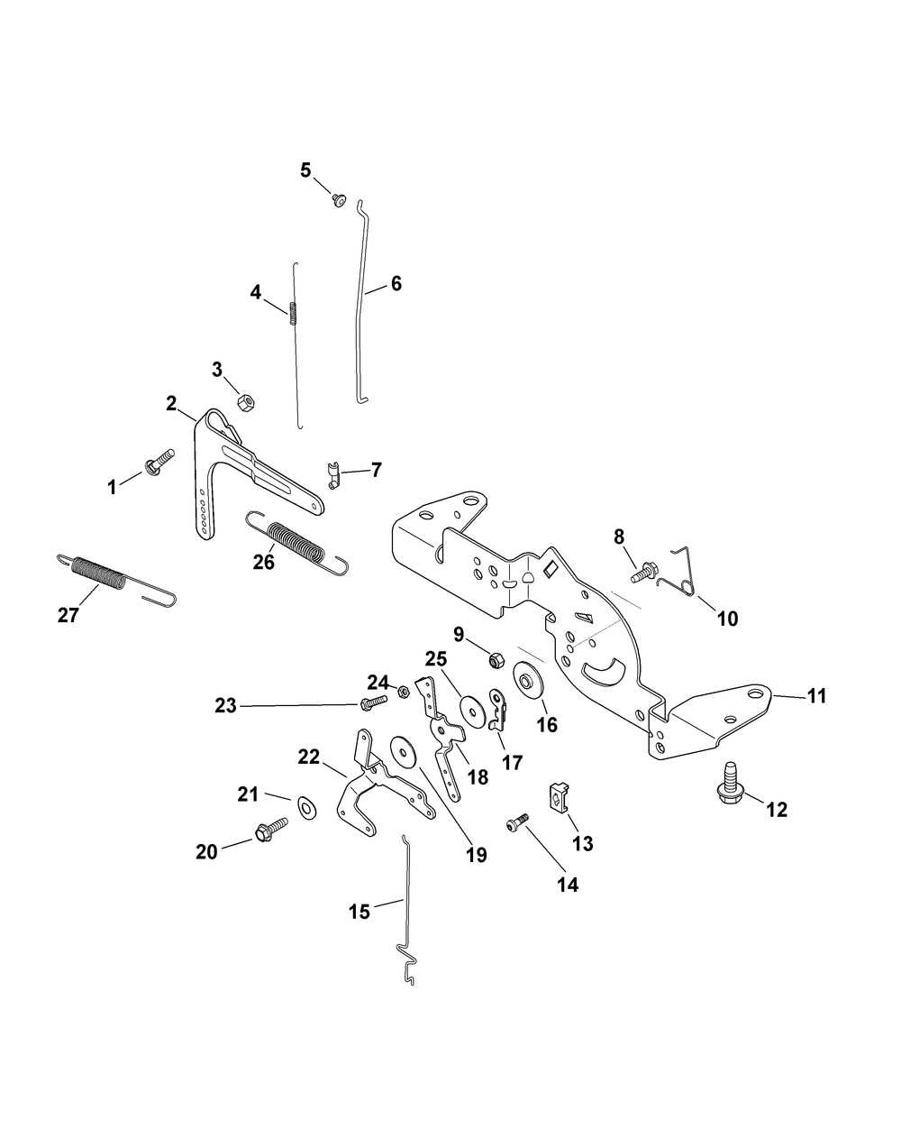 Kohler Sv715-3030 Engine Controls Diagram and Parts List for Z-FORCE48 (17BF3AGV-17BF3AGV010)(2012) Cub Cadet Lawn Tractor